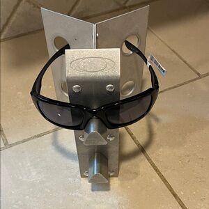 New in Box Oakley Fives Squared- Polished Black Sunglasses with Grey Lens